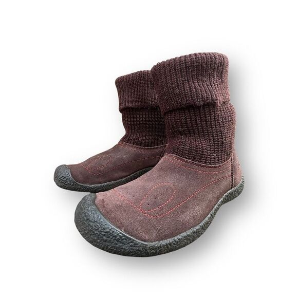 KEEN Shay Women's Brown Suede Knit Ankle Booties Size 7 - Picture 8 of 11